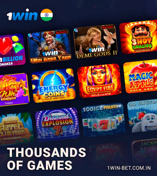 A wide selection of online slots at 1Win Casino