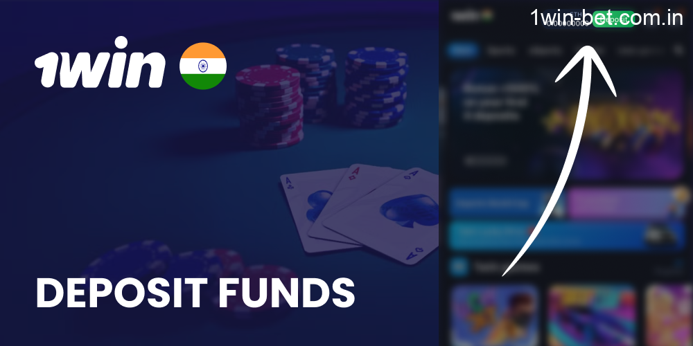 Deposit funds in 1win India