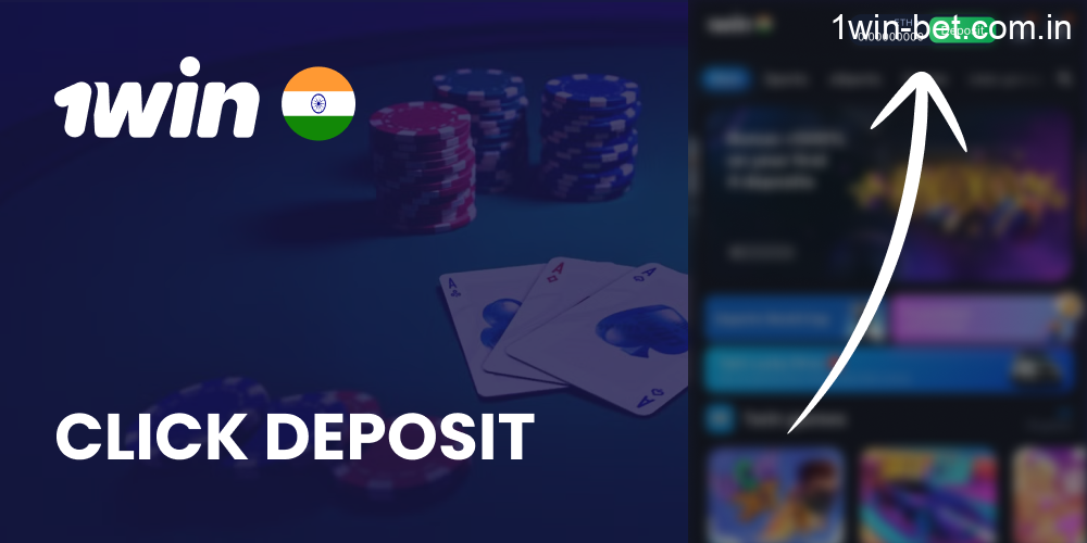 Click Deposit Button in 1win India