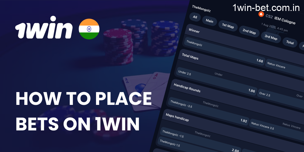 Guide to Place Bets in 1win India