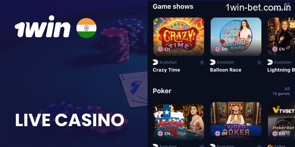 Live Casino in 1win India