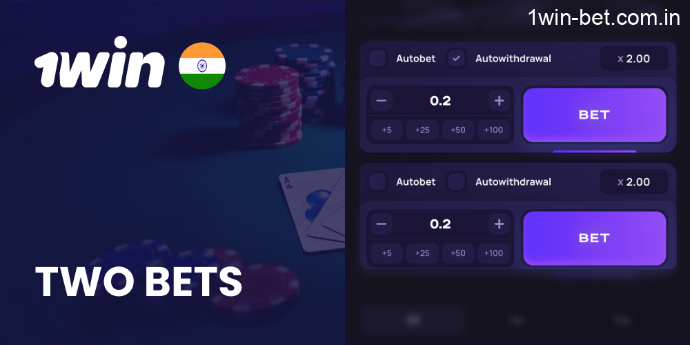 Two Bets in 1win Lucky Jet Game