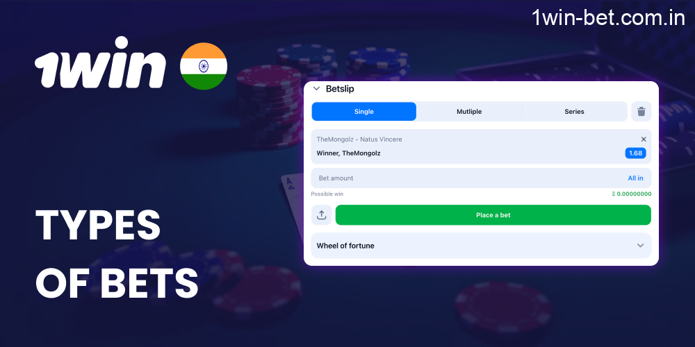 Types of Bets on 1win India