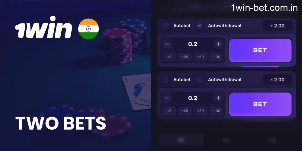 Two Bets in 1win Lucky Jet Game